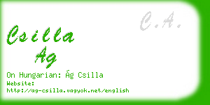 csilla ag business card